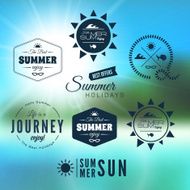 Vintage summer holidays typography design