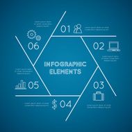 Infographic elements pentagon N2