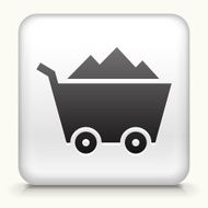 Square Button with Mine Cart
