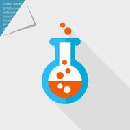 Chemical laboratory flask N2