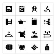 Set icons of laundry