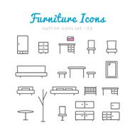 Furniture icons set N4