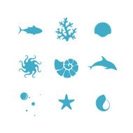 Sea icon set N4