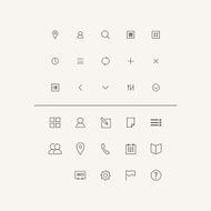 Vector Icons Set in Flat Style