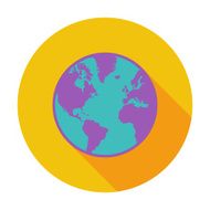 Earth flat icon