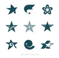 Star Shapes Collection Vector icons set