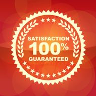 Satisfaction guaranteed 100 label
