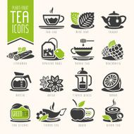 Tea icon set N2