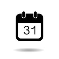 calendar icon vector illustration eps10 on white background N2