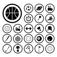 Sports and exercise icons set