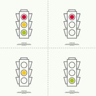 Abstract background with traffic lights