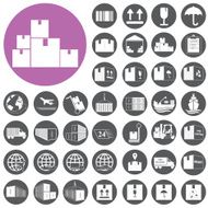 Shipping and Logistics Icons set Vector Illustration eps10
