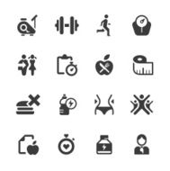 diet health and exercise icons