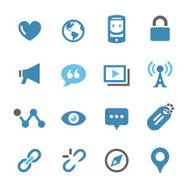 Social Communication Icons - Conc Series