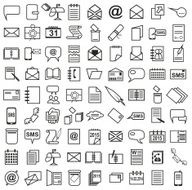 Line icons letter message Calendar N2