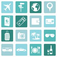 Vector Set of Travel and Vacation Icons N3