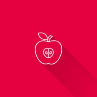 Icon of apple half