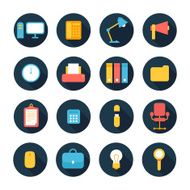 Business marketing and office infographic design elements with long shadow