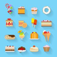 Sweets flat icons