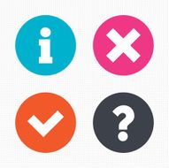 Information icons Question FAQ symbol