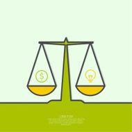 Abstract background with symbol of balance