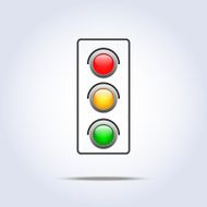Traffic light icon one object