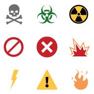 Vector Set of Warning Icons N2