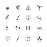 Chemistry icons set N8