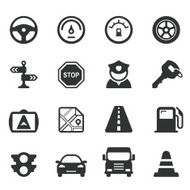 Traffic Driving Icons