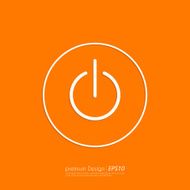 Stock Vector Linear icon power Flat design