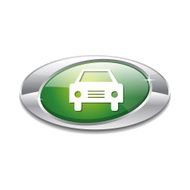Car Green Vector Icon Button
