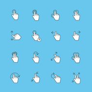 Touch Gestures Icons