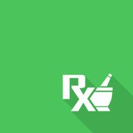 Vector pharmacy symbol - mortar and pestle