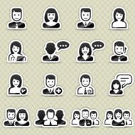 Set of people icons N9