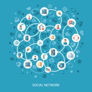 Social networks communication concept