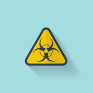Bio hazard flat web icon