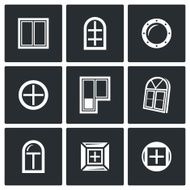 Various window icons set Vector Illustration N2