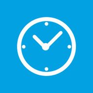 Clock white icon