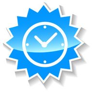 Clock blue icon