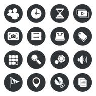 application Circle Icons set Vector