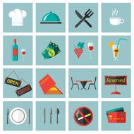 Restaurant Food Icons Set