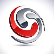 Abstract 3d swirl sign