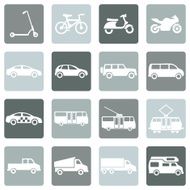 Vector Set of Ground Transportation Icons