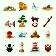 Japan icons set N2