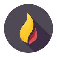 Flat Flame Icon