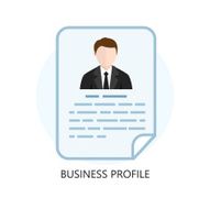 Business Profile Icon Flat Design Concept N2