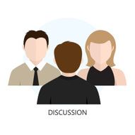 Discussion Icon Flat design Concept