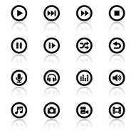 Black &amp; White Icons Set N9