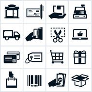 Black Shopping Icons N2