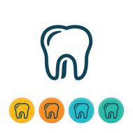 Human Tooth Icon - Outlines
